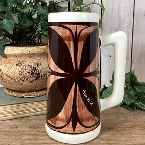 Pohaku Kiln Hand Made Hawaii Large Stein Mug Vtg Hawaiian Tiki